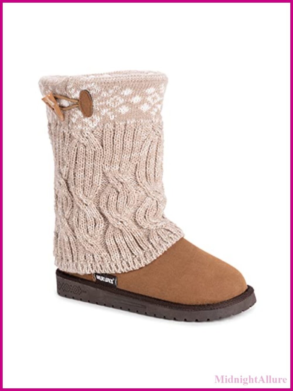 MUK LUKS Cheryl Faux Suede Pull On Winter Snow Boots